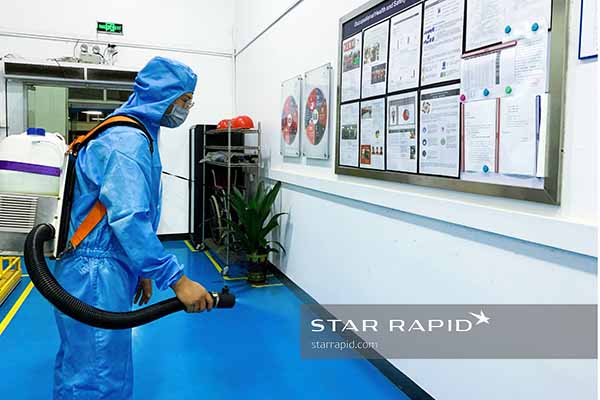 Sanitizing at Star Rapid